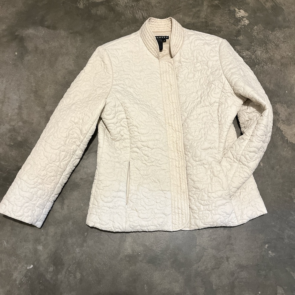 Spanner Cream Quilted Puffer Jacket - image 1